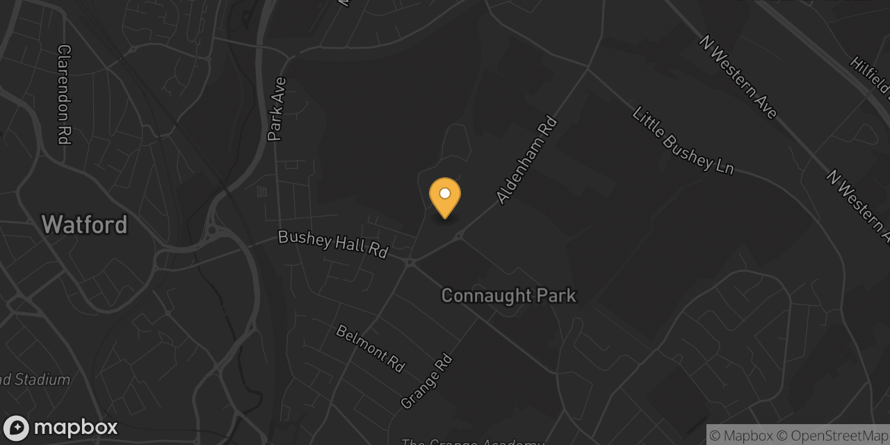 Map showing Bushey Grove Leisure Centre